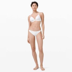 Lululemon Waterside Swim Top, Washing Waves Mid Rise Skimpy Bottom Bikini XXS/XS